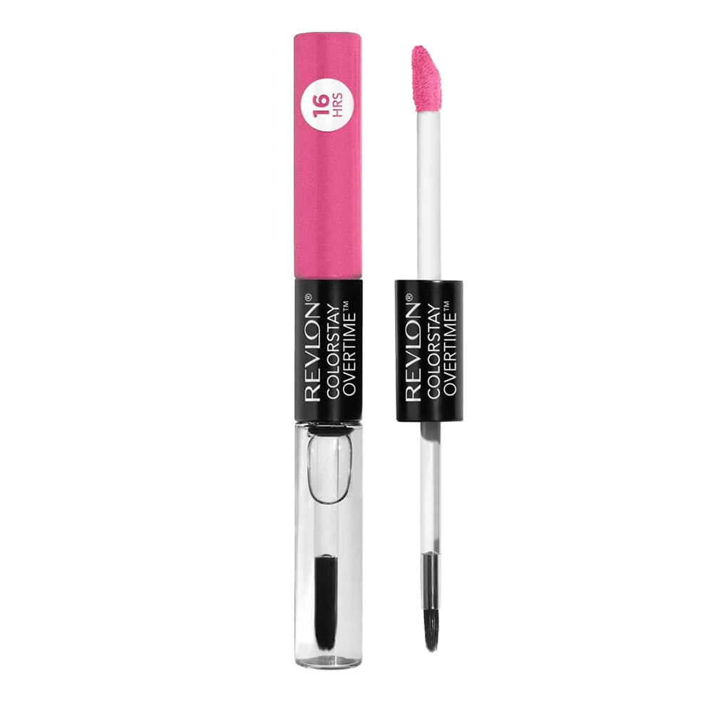 Revlon ColorStay Overtime Lipcolor 490 FOR KEEPS PINK – high-shine, transfer-proof lip colour, conditioning top coat, 16HR wear