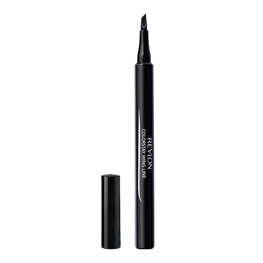Revlon Wing Line Liquid Eye Pen 002 BLACKEST BLACK – waterproof eyeliner with angled tip for sharp, precise winged liner