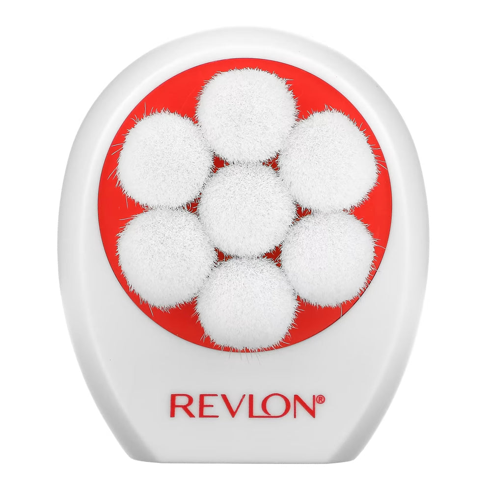 Revlon Double Sided Facial Cleansing Brush with silicone bristles and exfoliating pad for deep cleansing and glow