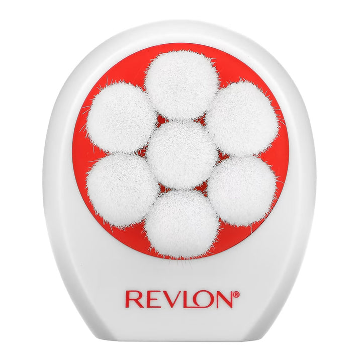 Revlon Double Sided Facial Cleansing Brush with silicone bristles and exfoliating pad for deep cleansing and glow