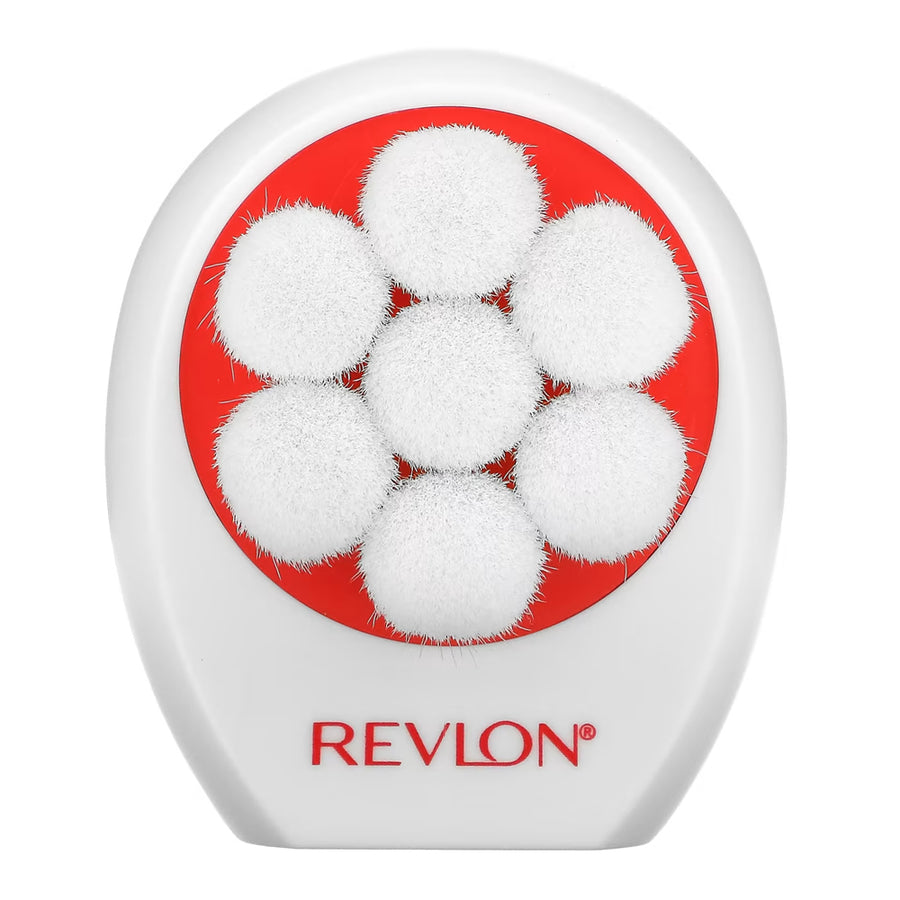 Revlon Double Sided Facial Cleansing Brush with silicone bristles and exfoliating pad for deep cleansing and glow