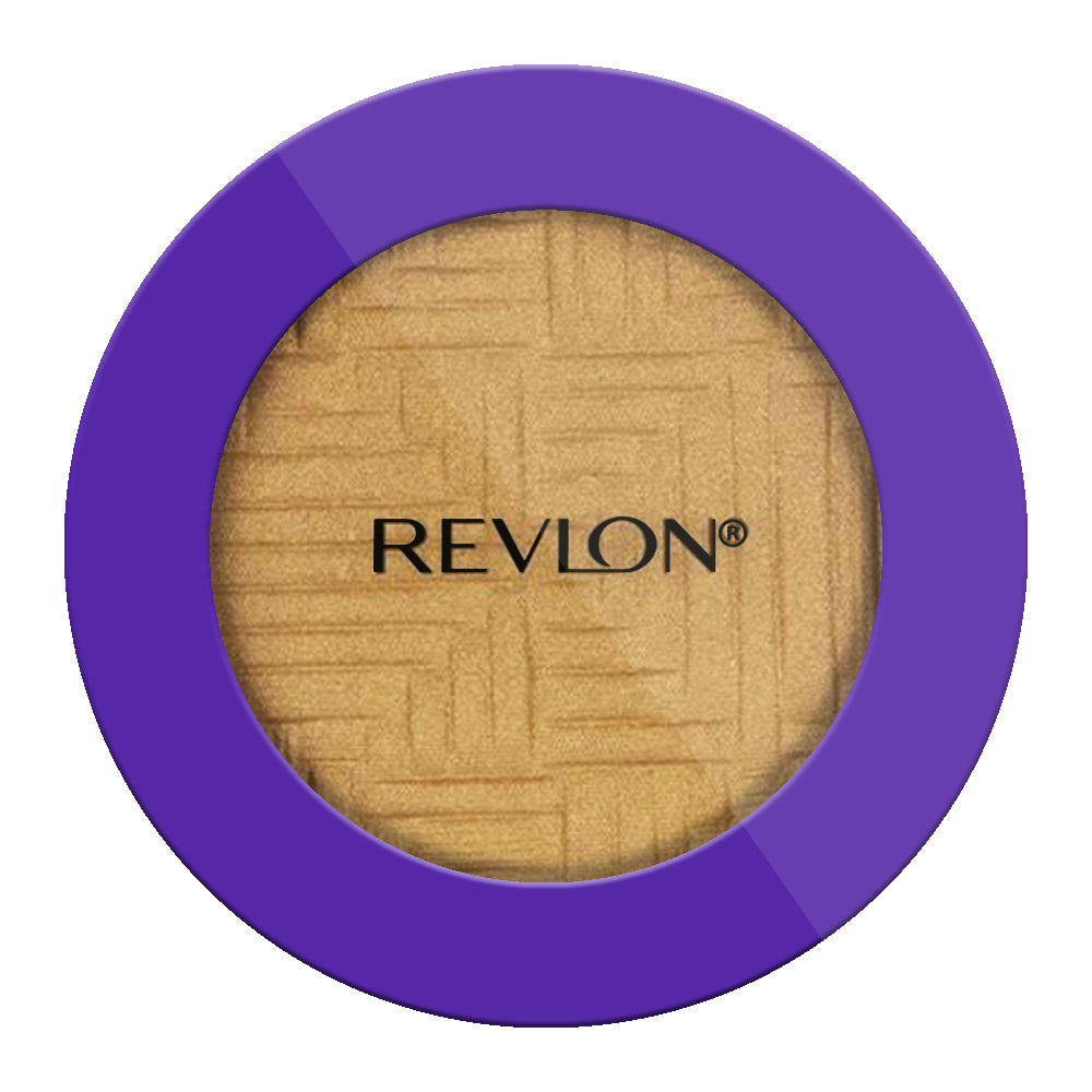 Revlon Electric Shock Highlighting Powder 301 LIGHT IT UP compact with radiant glow finish and buildable pearlescent shimmer
