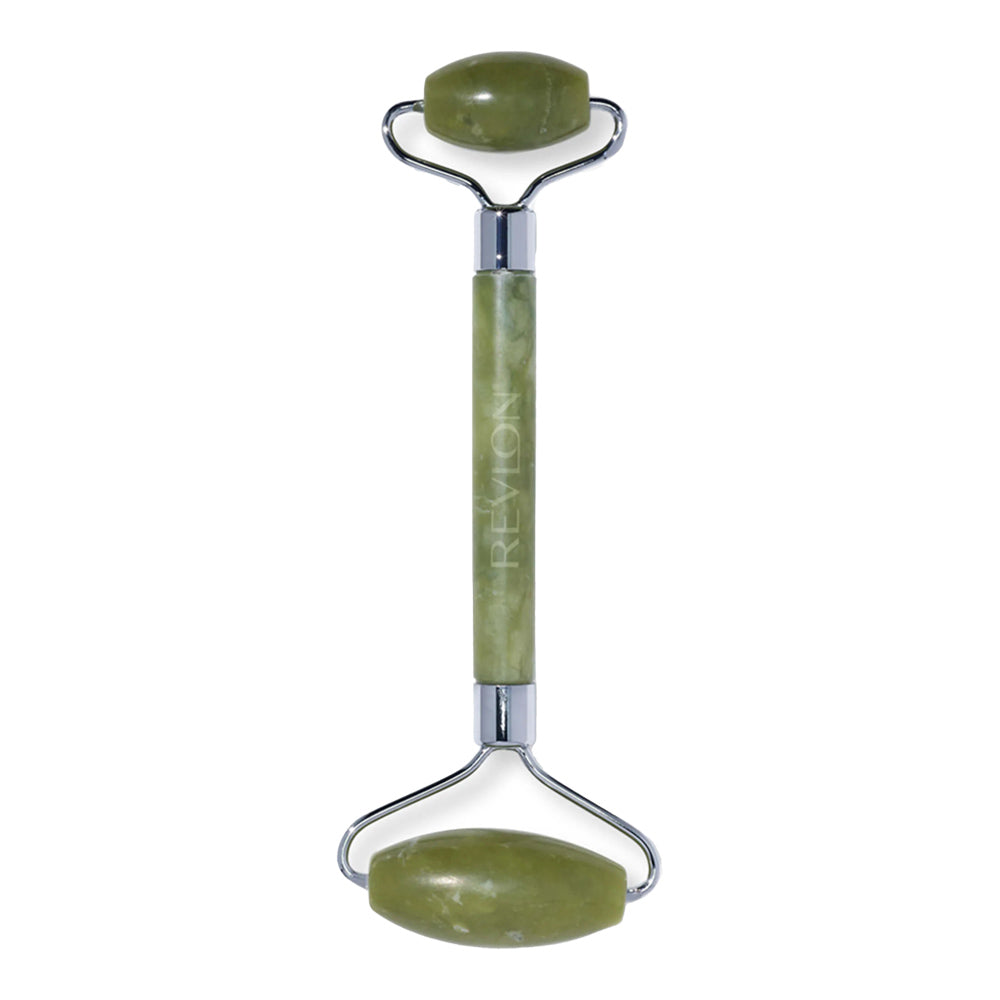 Revlon Jade Stone Facial Roller – real jade massage tool that reduces puffiness & boosts circulation for glowing skin