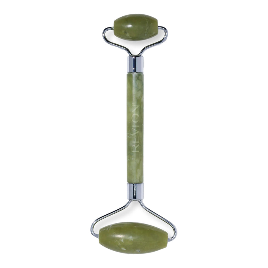 Revlon Jade Stone Facial Roller – real jade massage tool that reduces puffiness & boosts circulation for glowing skin
