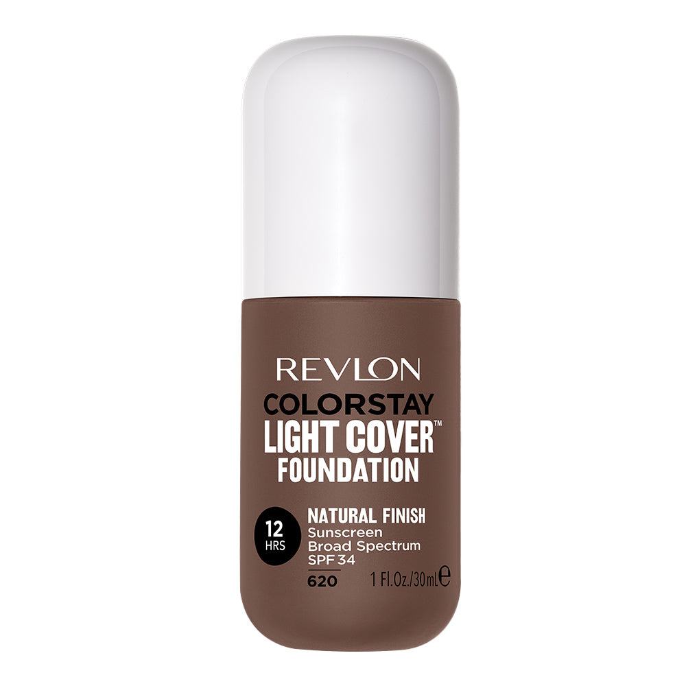 Revlon Light Cover Foundation 620 JAVA – hydrating SPF 35 formula, 12HR wear, lightweight texture + natural finish
