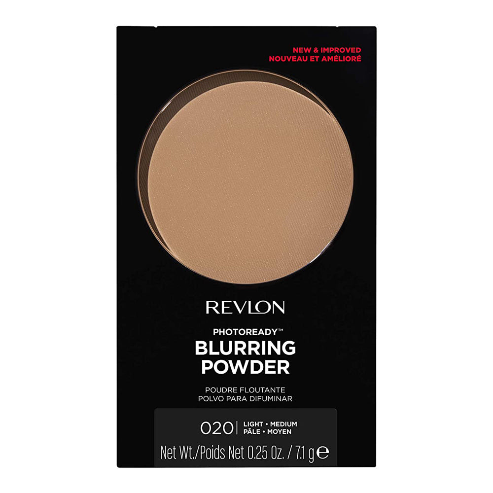 Revlon Blurring Powder 020 Light Medium with micro-pigments for radiant soft-matte finish and blurring on light-medium skin