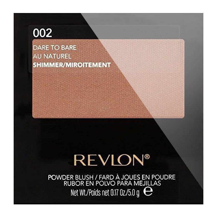 Revlon Powder Blush 002 DARE TO BARE – neutral nude pressed blush with matte finish, talc-free pigment & soft-focus texture