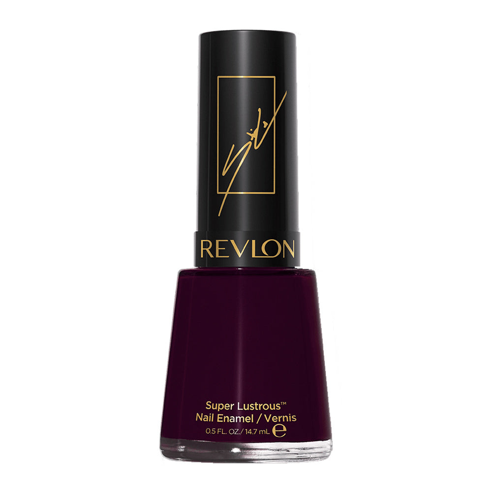 Revlon X Sofia Carson Nail Enamel 858 Black Cherry – glossy cherry polish with chip resistance, angled brush, and Vitamin E