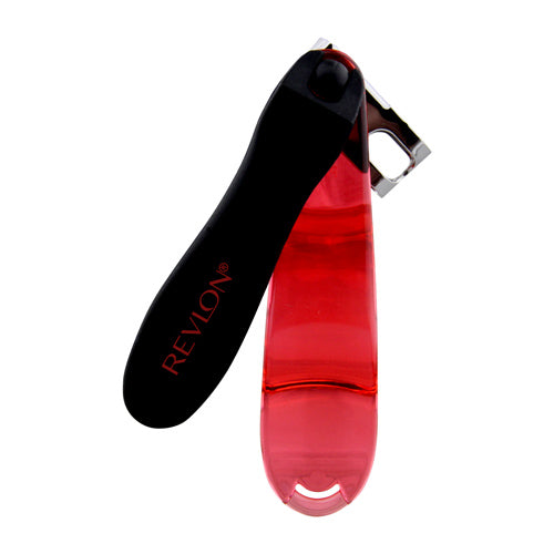 Revlon Twist & Clip Toenail Clipper 59674 with 360° rotating head, curved blades, and foldaway nail file for tough toenails